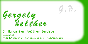 gergely welther business card